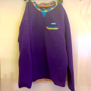 Columbia purple fleece geometric L